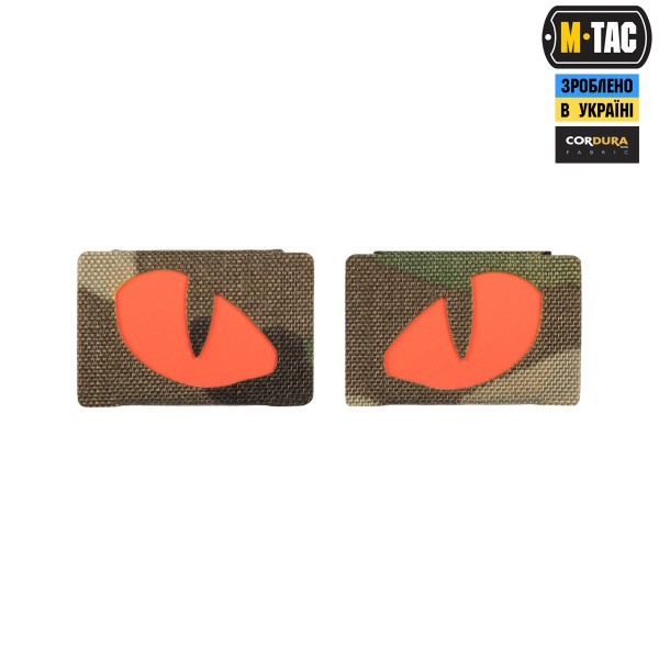M-Tac нашивка Tiger Eyes Laser Cut (пара) Multicam/Red/GID - 51500998