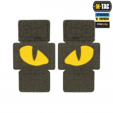 M-Tac нашивка Tiger Eyes Laser Cut (пара) Ranger Green/Yellow/GID