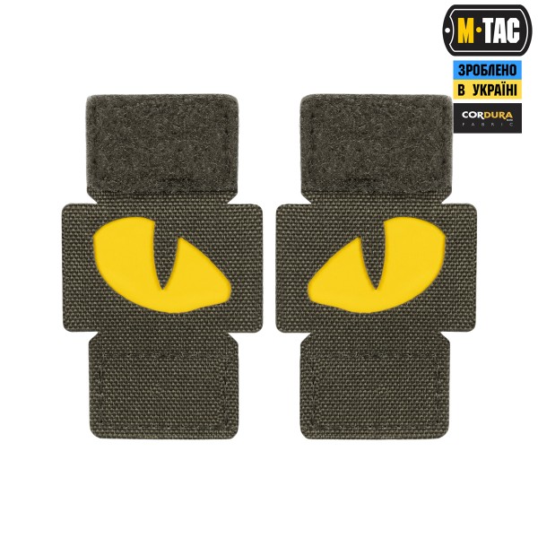 M-Tac нашивка Tiger Eyes Laser Cut (пара) Ranger Green/Yellow/GID - 51501923