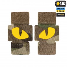 M-Tac нашивка Tiger Eyes Laser Cut (пара) Multicam/Yellow/GID