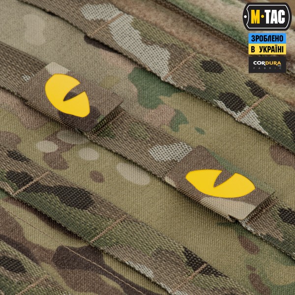 M-Tac нашивка Tiger Eyes Laser Cut (пара) Multicam/Yellow/GID - 51501998