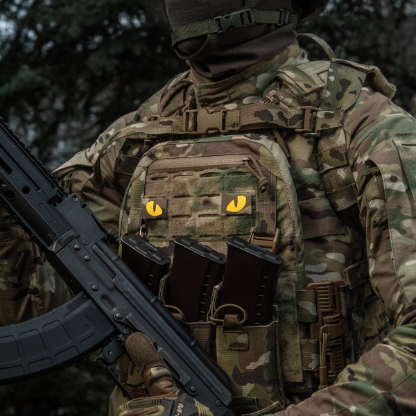 M-Tac нашивка Tiger Eyes Laser Cut (пара) Multicam/Yellow/GID - 51501998