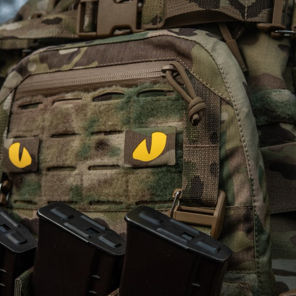 M-Tac нашивка Tiger Eyes Laser Cut (пара) Multicam/Yellow/GID - 51501998