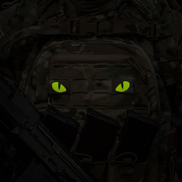 M-Tac нашивка Tiger Eyes Laser Cut (пара) Multicam/Yellow/GID - 51501998