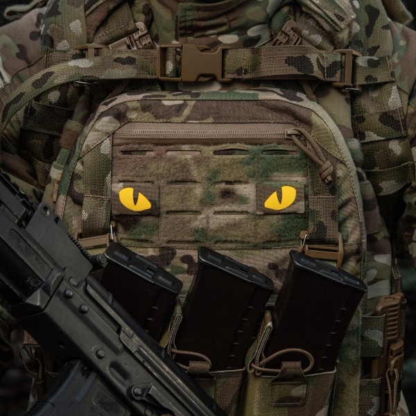 M-Tac нашивка Tiger Eyes Laser Cut (пара) Multicam/Yellow/GID - 51501998