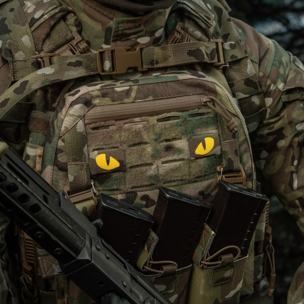 M-Tac нашивка Tiger Eyes Laser Cut (пара) Multicam/Yellow/GID - 51501998
