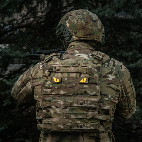 M-Tac нашивка Tiger Eyes Laser Cut (пара) Multicam/Yellow/GID - 51501998