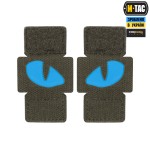 M-Tac нашивка Tiger Eyes Laser Cut (пара) Ranger Green/Blue/GID