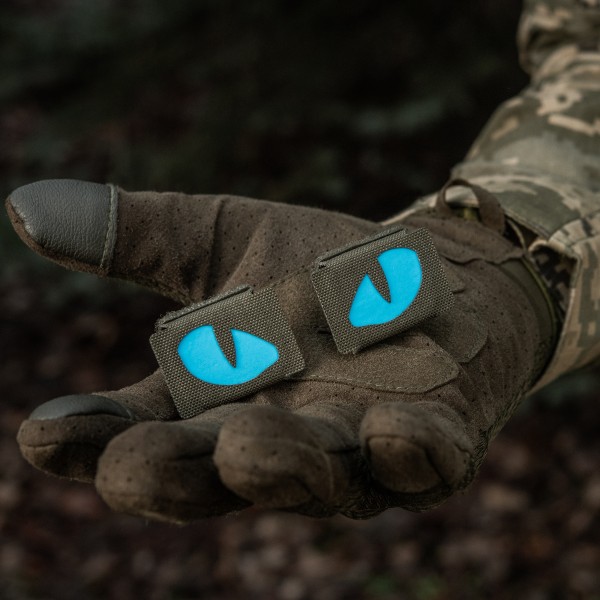 M-Tac нашивка Tiger Eyes Laser Cut (пара) Ranger Green/Blue/GID - 51502923