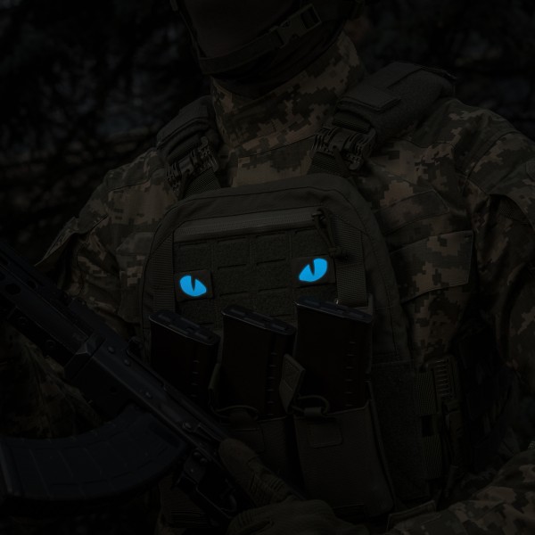 M-Tac нашивка Tiger Eyes Laser Cut (пара) Ranger Green/Blue/GID - 51502923