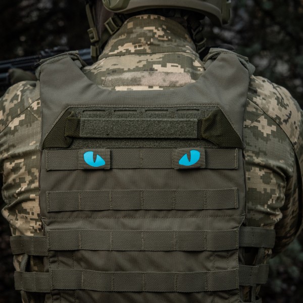 M-Tac нашивка Tiger Eyes Laser Cut (пара) Ranger Green/Blue/GID - 51502923