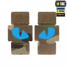 M-Tac нашивка Tiger Eyes Laser Cut (пара) Multicam/Blue/GID