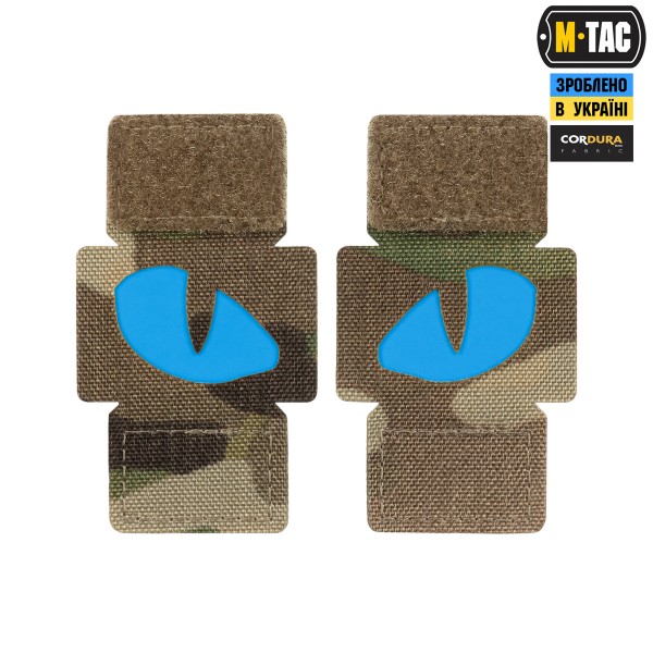 M-Tac нашивка Tiger Eyes Laser Cut (пара) Multicam/Blue/GID - 51502998