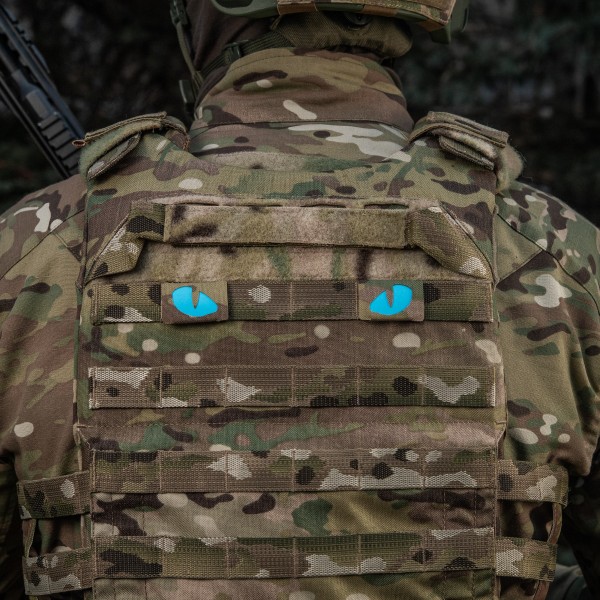 M-Tac нашивка Tiger Eyes Laser Cut (пара) Multicam/Blue/GID - 51502998