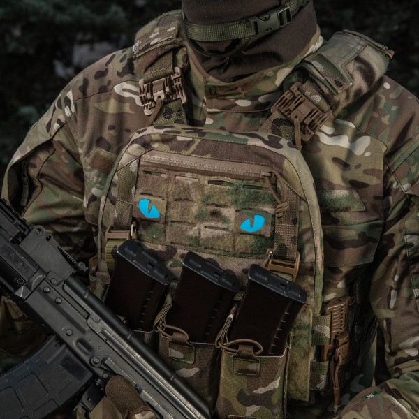M-Tac нашивка Tiger Eyes Laser Cut (пара) Multicam/Blue/GID - 51502998