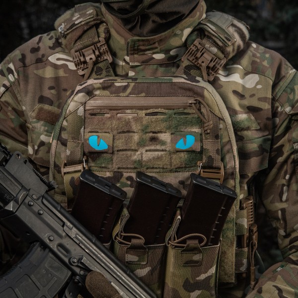 M-Tac нашивка Tiger Eyes Laser Cut (пара) Multicam/Blue/GID - 51502998