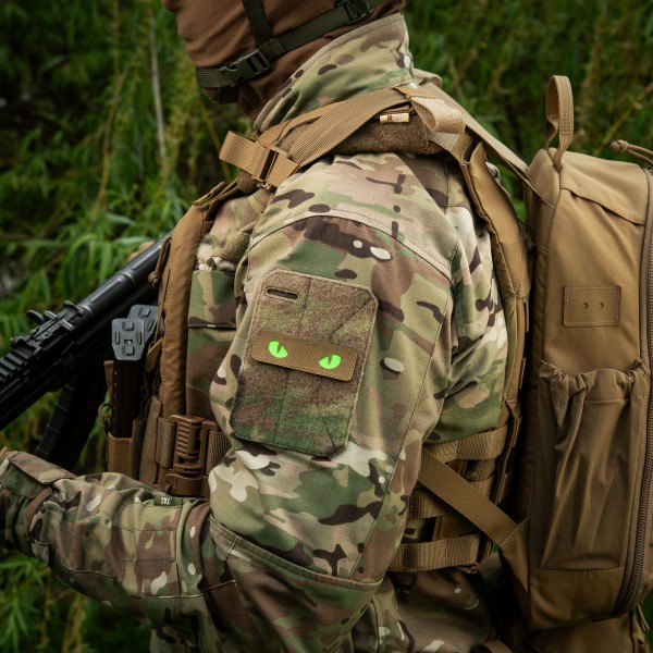 M-Tac нашивка Cat Eyes Laser Cut Coyote/Green/GID - 51507005 M-Tac нашивка Cat Eyes Laser Cut Coyote/Green/GID - 51507005