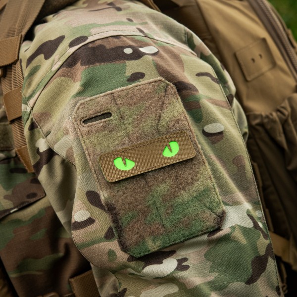 M-Tac нашивка Cat Eyes Laser Cut Coyote/Green/GID - 51507005 M-Tac нашивка Cat Eyes Laser Cut Coyote/Green/GID - 51507005