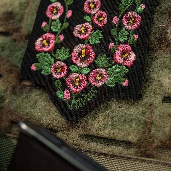 M-Tac нашивка Тризуб рожеві Мальви (вишивка) Black - 51511002