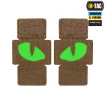 M-Tac нашивка Tiger Eyes Laser Cut (пара) Coyote/Green/GID