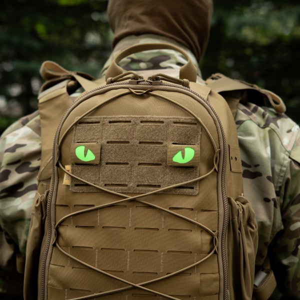 M-Tac нашивка Tiger Eyes Laser Cut (пара) Coyote/Green/GID - 51512005