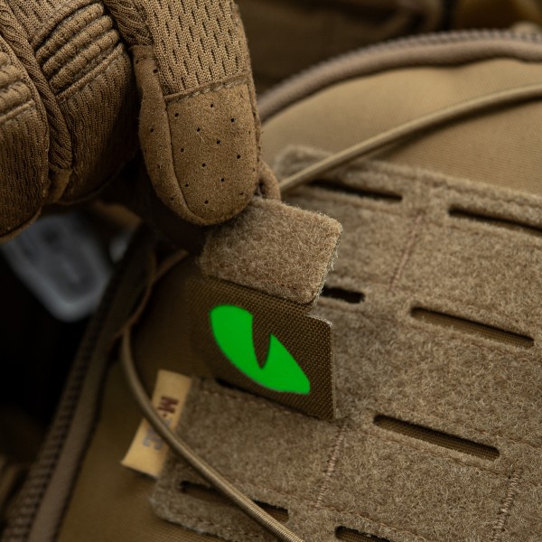 M-Tac нашивка Tiger Eyes Laser Cut (пара) Coyote/Green/GID - 51512005