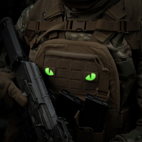 M-Tac нашивка Tiger Eyes Laser Cut (пара) Coyote/Green/GID - 51512005