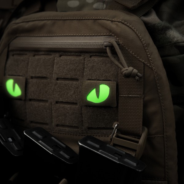 M-Tac нашивка Tiger Eyes Laser Cut (пара) Coyote/Green/GID - 51512005