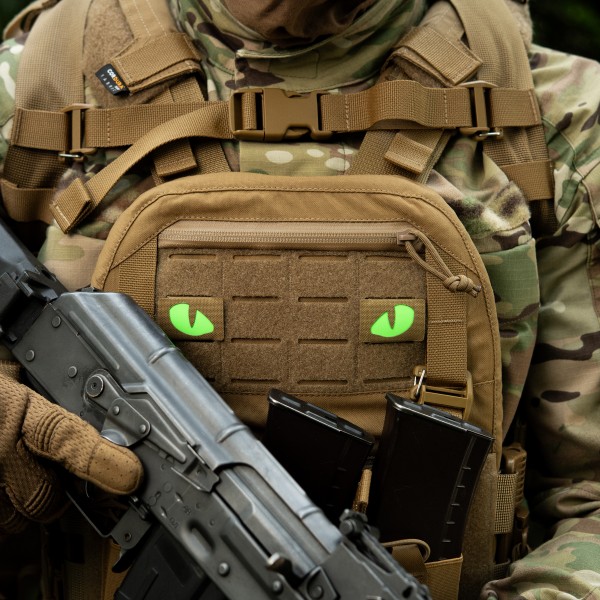 M-Tac нашивка Tiger Eyes Laser Cut (пара) Coyote/Green/GID - 51512005