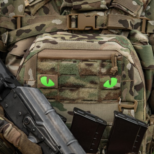 M-Tac нашивка Tiger Eyes Laser Cut (пара) Multicam/Green/GID - 51512008 M-Tac нашивка Tiger Eyes Laser Cut (пара) Multicam/Green/GID - 51512008