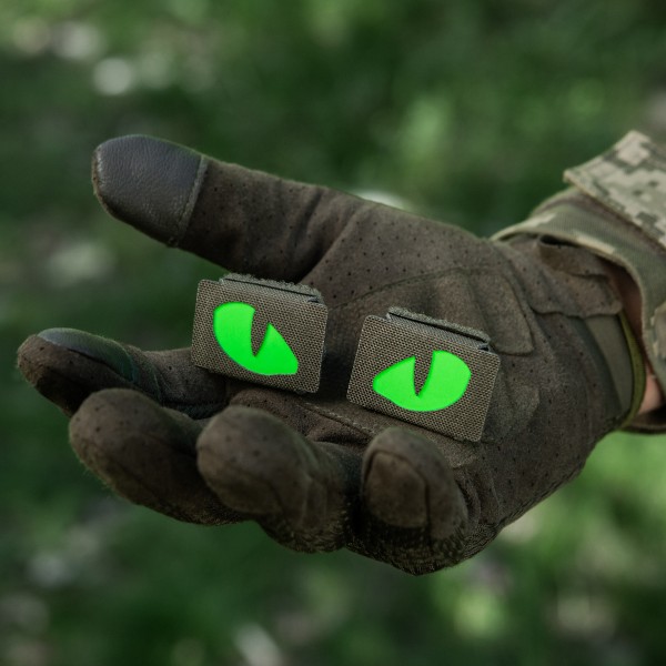 M-Tac нашивка Tiger Eyes Laser Cut (пара) Ranger Green/Green/GID - 51512023 M-Tac нашивка Tiger Eyes Laser Cut (пара) Ranger Green/Green/GID - 51512023