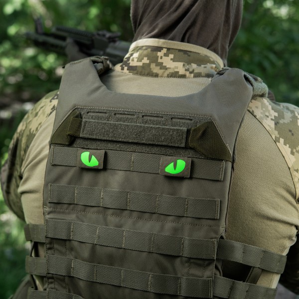 M-Tac нашивка Tiger Eyes Laser Cut (пара) Ranger Green/Green/GID - 51512023 M-Tac нашивка Tiger Eyes Laser Cut (пара) Ranger Green/Green/GID - 51512023