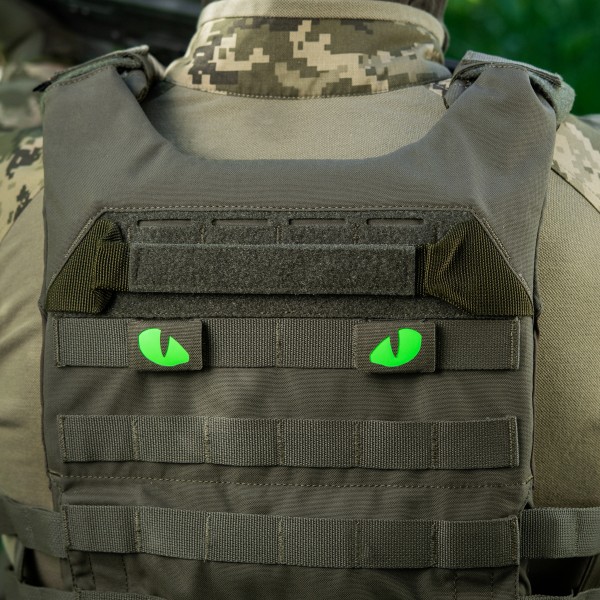 M-Tac нашивка Tiger Eyes Laser Cut (пара) Ranger Green/Green/GID - 51512023 M-Tac нашивка Tiger Eyes Laser Cut (пара) Ranger Green/Green/GID - 51512023
