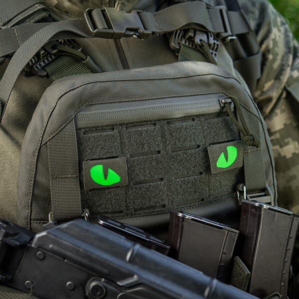 M-Tac нашивка Tiger Eyes Laser Cut (пара) Ranger Green/Green/GID - 51512023 M-Tac нашивка Tiger Eyes Laser Cut (пара) Ranger Green/Green/GID - 51512023