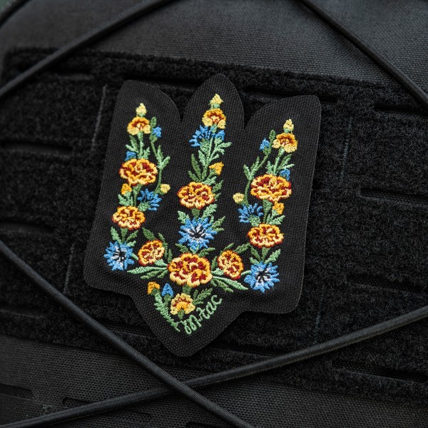 M-Tac нашивка Тризуб Чорнобривці (вишивка) Black - 51527002 M-Tac нашивка Тризуб Чорнобривці (вишивка) Black - 51527002