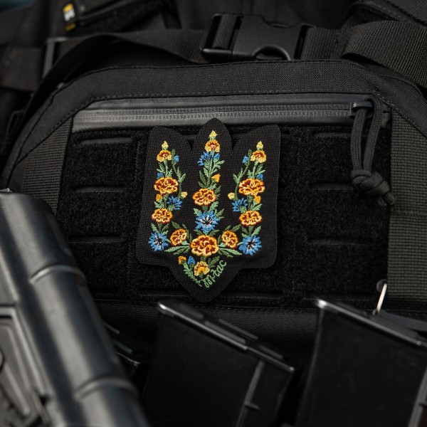 M-Tac нашивка Тризуб Чорнобривці (вишивка) Black - 51527002 M-Tac нашивка Тризуб Чорнобривці (вишивка) Black - 51527002