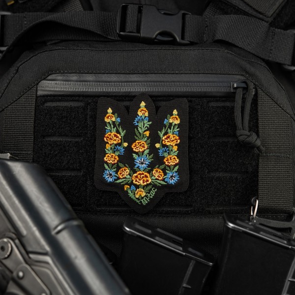 M-Tac нашивка Тризуб Чорнобривці (вишивка) Black - 51527002 M-Tac нашивка Тризуб Чорнобривці (вишивка) Black - 51527002