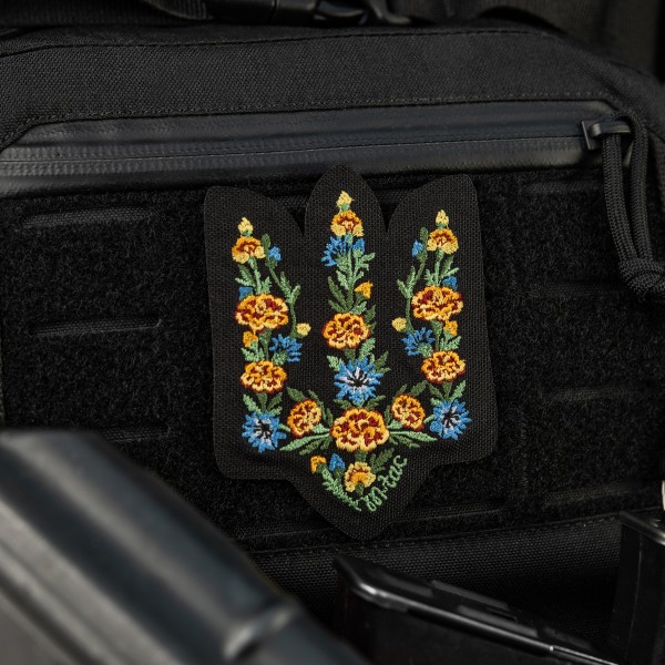 M-Tac нашивка Тризуб Чорнобривці (вишивка) Black - 51527002 M-Tac нашивка Тризуб Чорнобривці (вишивка) Black - 51527002