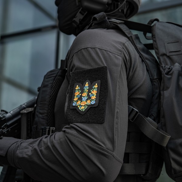 M-Tac нашивка Тризуб Чорнобривці (вишивка) Black - 51527002 M-Tac нашивка Тризуб Чорнобривці (вишивка) Black - 51527002