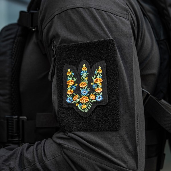 M-Tac нашивка Тризуб Чорнобривці (вишивка) Black - 51527002 M-Tac нашивка Тризуб Чорнобривці (вишивка) Black - 51527002