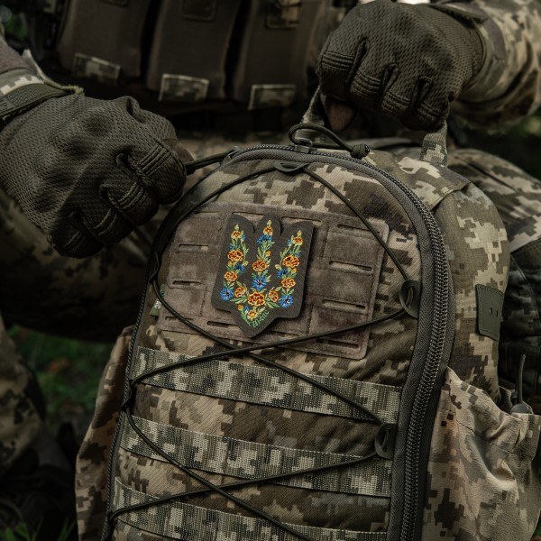 M-Tac нашивка Тризуб Чорнобривці (вишивка) Ranger Green - 51527023 M-Tac нашивка Тризуб Чорнобривці (вишивка) Ranger Green - 51527023