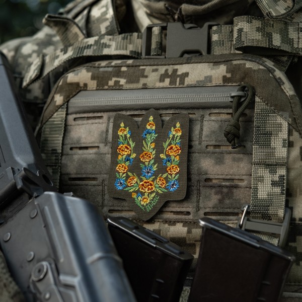 M-Tac нашивка Тризуб Чорнобривці (вишивка) Ranger Green - 51527023 M-Tac нашивка Тризуб Чорнобривці (вишивка) Ranger Green - 51527023