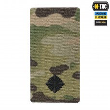 M-Tac погон на липучці молодший лейтенант (вишивка) Multicam