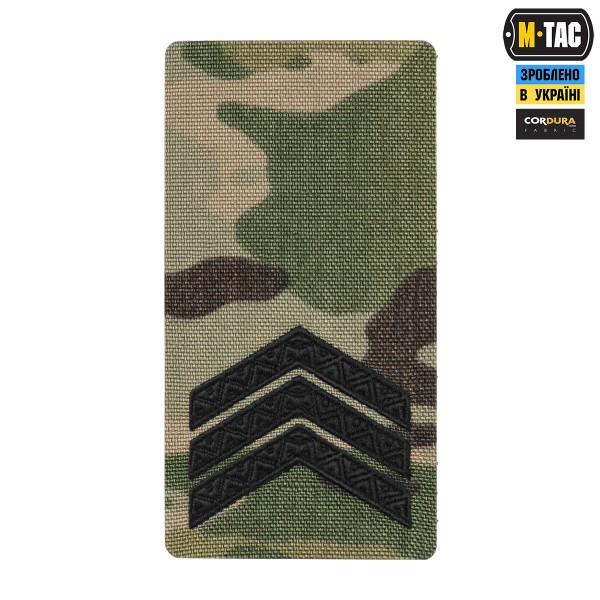 M-Tac погон на липучці Сержант (вишивка) Multicam - 51534015