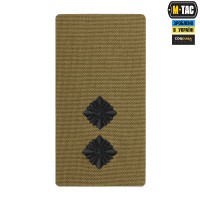 M-Tac погон на липучке Лейтенант (вишивка) Coyote