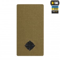 M-Tac погон на липучці Молодший лейтенант (вишивка) Coyote