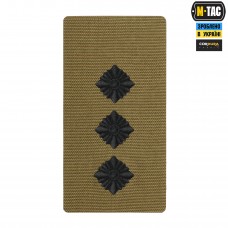 M-Tac погон на липучке Старший лейтенант (вишивка) Coyote