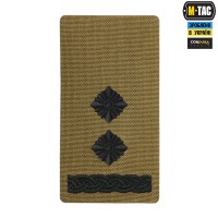 M-Tac погон на липучці Підполковник (вишивка) Coyote