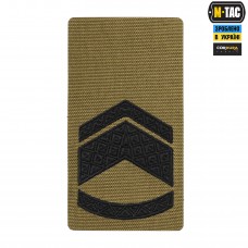 M-Tac погон на липучке Мастер сержант (вишивка) Coyote