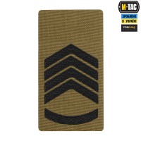 M-Tac погон на липучці Головний сержант (вишивка) Coyote